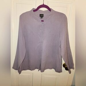 Women's Eileen Fisher lavender silk top size L